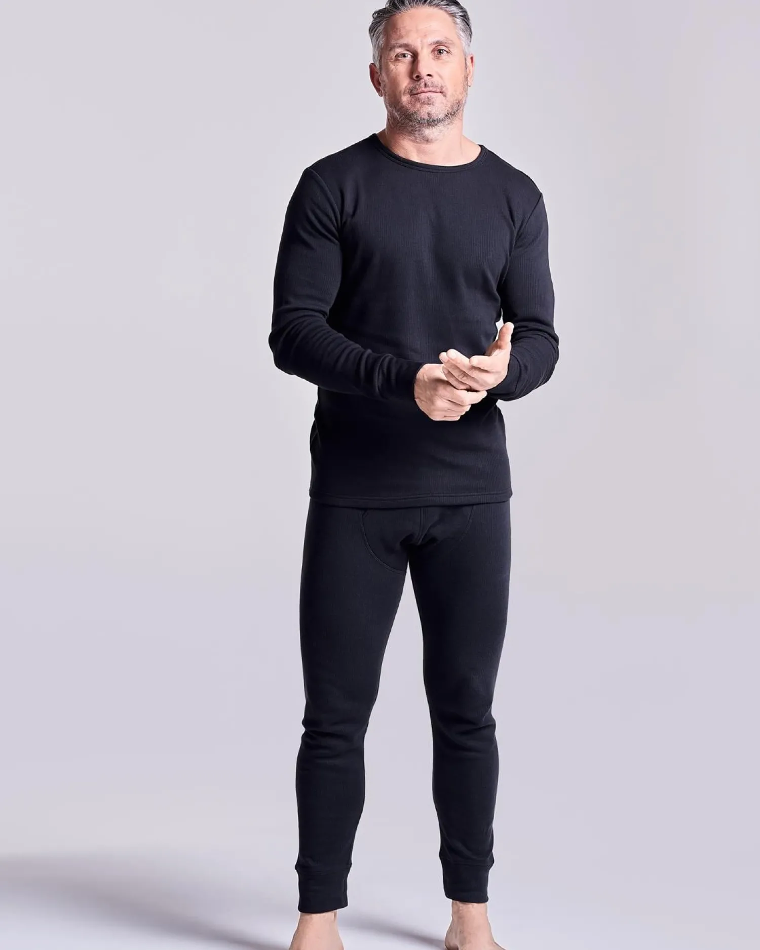 hj_hall_mens_thermal_long_2-3.webp Men HJ Hall Mens Thermal Long Sleeve Top - Black
