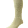 Men HJ Hall Mens Wool Diabetic Socks - Beige