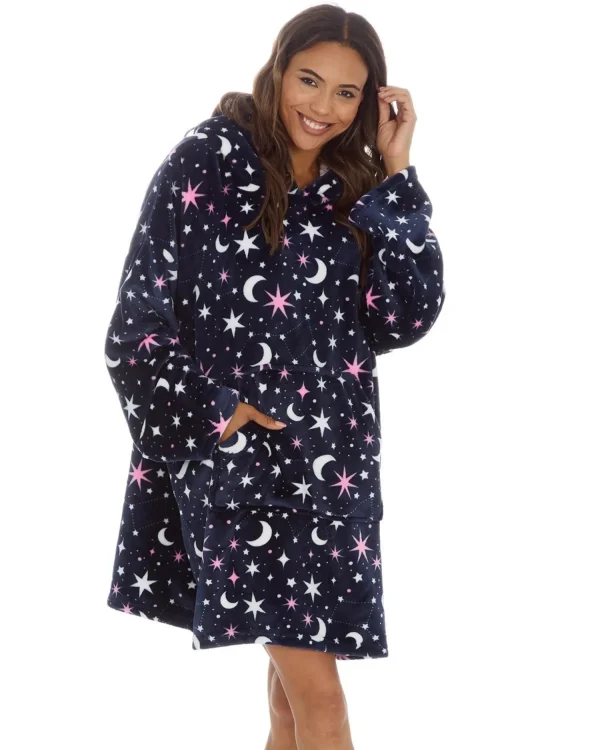 Huggable Blanket Hoodies | Celestial Print Oversized Hoodie