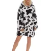 Huggable Loungewear | Cow Print Oversized Hoodie