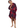 Kids Huggable Kids Red Check Oversized Hoodie