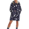 Huggable Loungewear | Navy Shooting Stars Oversized Hoodie