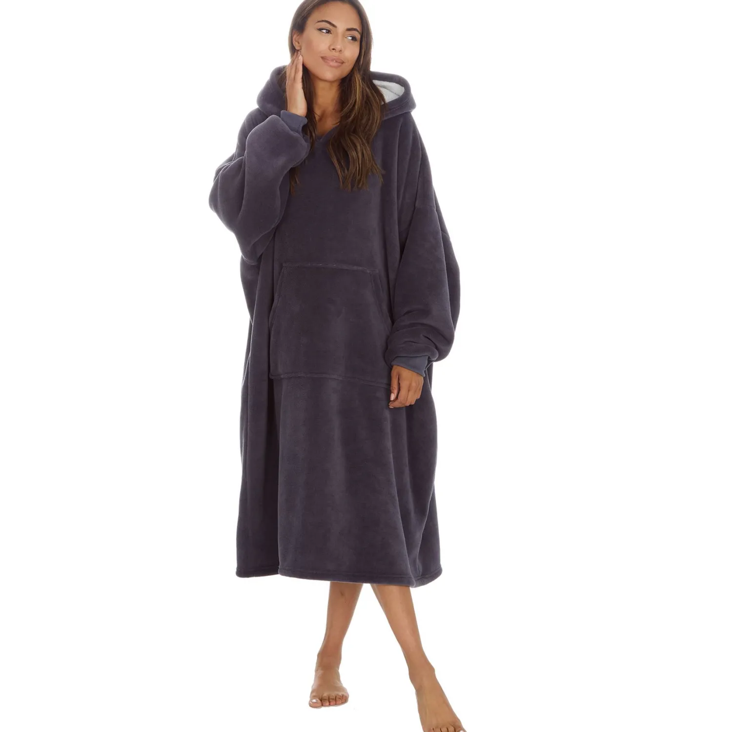 huggable_oversized_sherpa_0-2.webp Huggable Loungewear | Oversized Sherpa Lined Hoodie - Charcoal