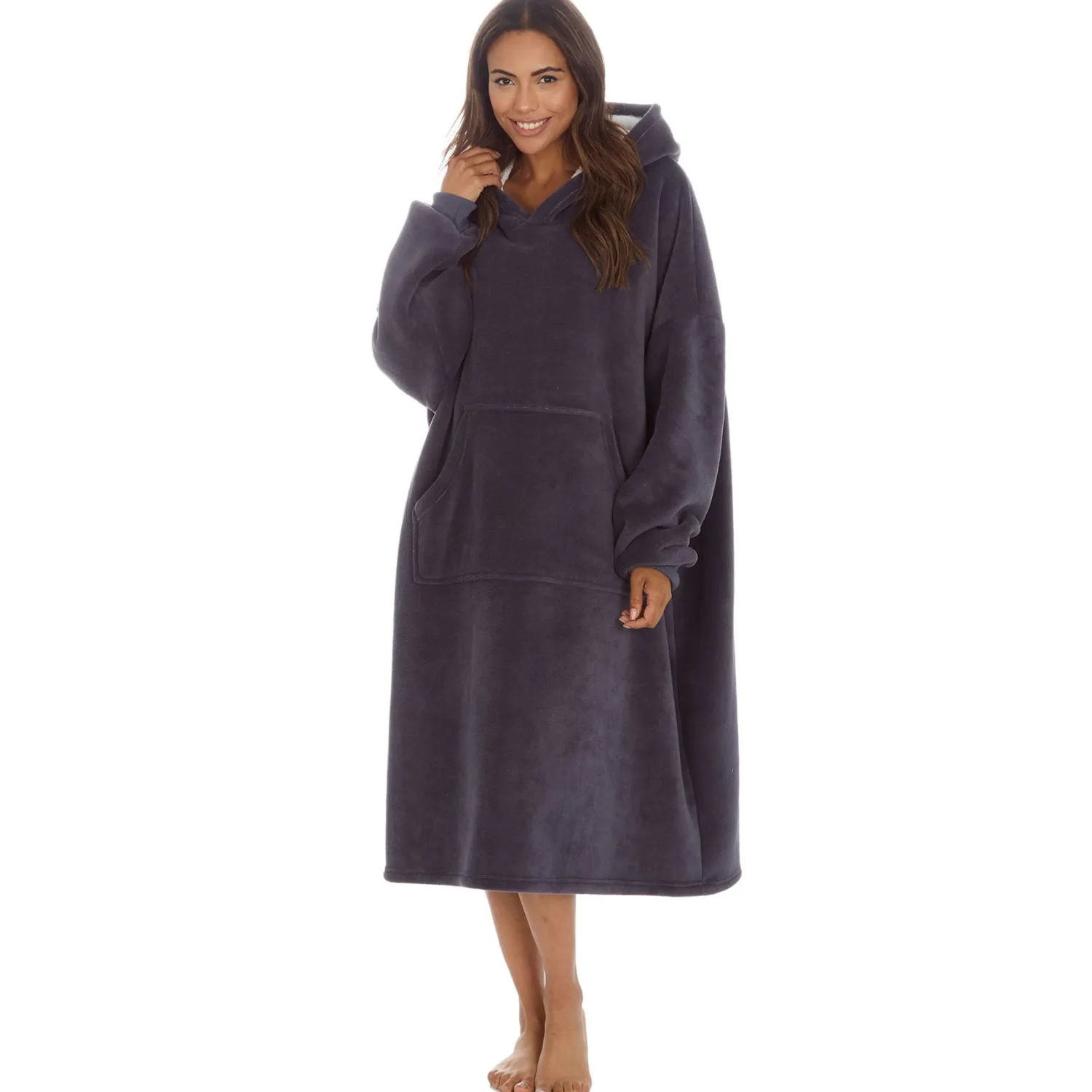 huggable_oversized_sherpa_1-2.webp Huggable Loungewear | Oversized Sherpa Lined Hoodie - Charcoal