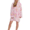 Huggable Loungewear | Pink Rainbow Oversized Hoodie