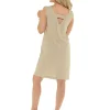 Indigo Roc Dresses | Linen Shift Dress - Stone