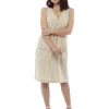 Indigo Roc Dresses | Linen Shift Dress - Stone Stripe