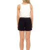 Indigo Roc Shorts & Skirts | Linen Shortie Shorts - Black