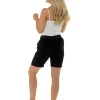 Indigo Roc Shorts & Skirts | Ribbed Back Linen Shorts - Black