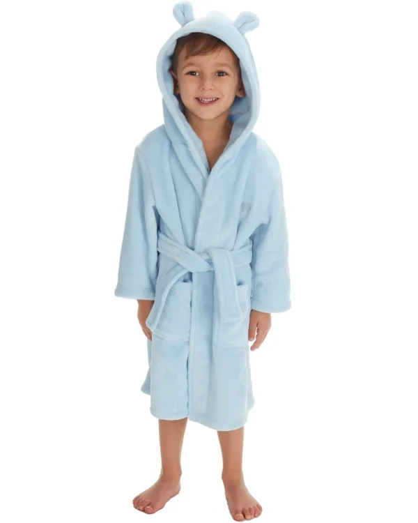 Kids Minikidz Infants Elephant Fleece Robe - Blue
