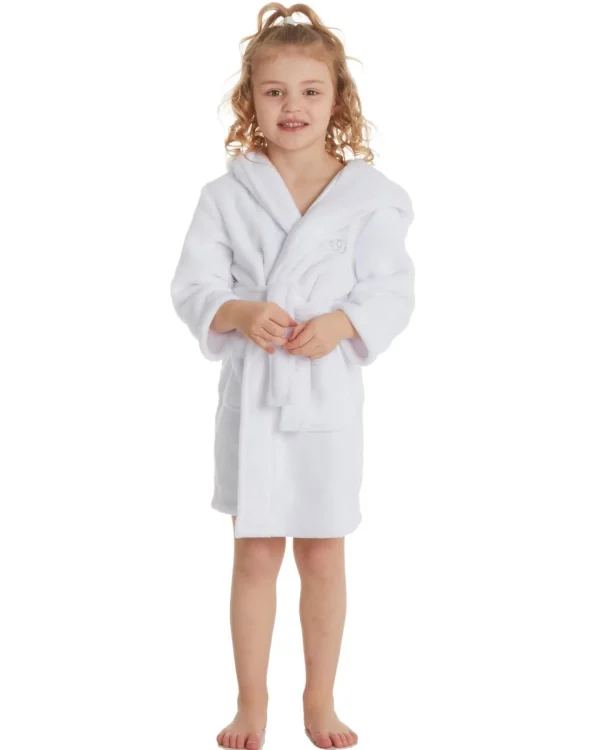 Kids Minikidz Infants Elephant Fleece Robe - White
