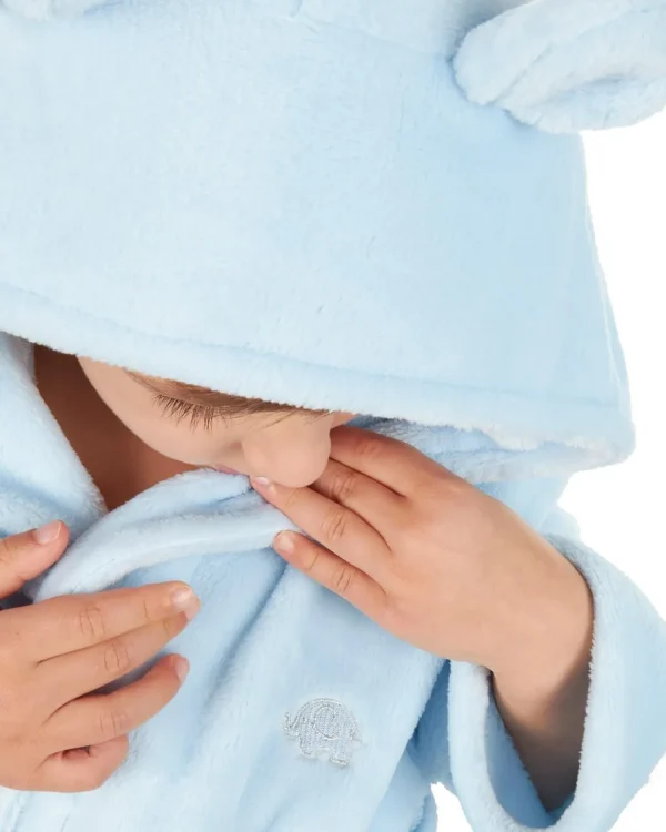 Kids Minikidz Infants Elephant Fleece Robe - Blue