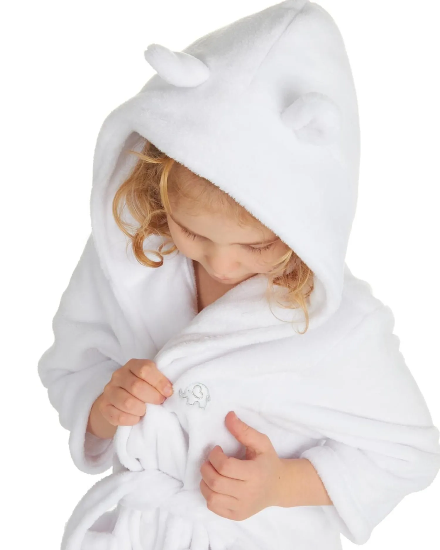 infants_elephant_fleece_r_4.webp Kids Minikidz Infants Elephant Fleece Robe - White