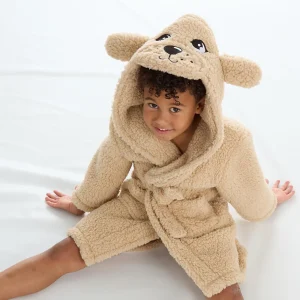 Kids Minikidz Infants Puppy Sherpa Fleece Dressing Gown