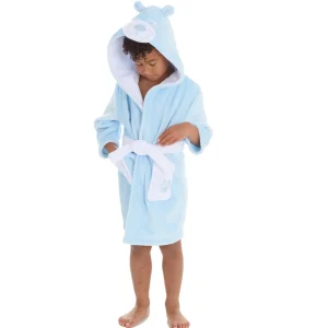 Kids Minikidz Infants Teddy Fleece Robe - Blue