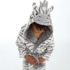 Kids Minikidz Infants Zebra Fleece Dressing Gown
