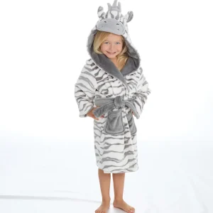 Kids Minikidz Infants Zebra Fleece Dressing Gown