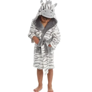 Kids Minikidz Infants Zebra Fleece Dressing Gown