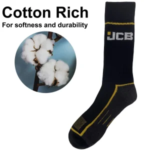Men JCB Mens 3 Pack Cotton Rich Work Socks