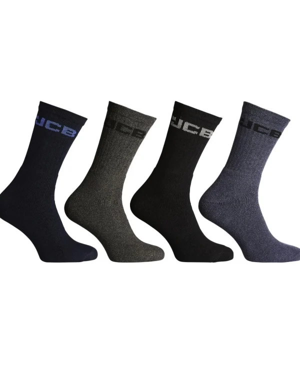 Men JCB Mens 4 Pack Crew Socks - Blue