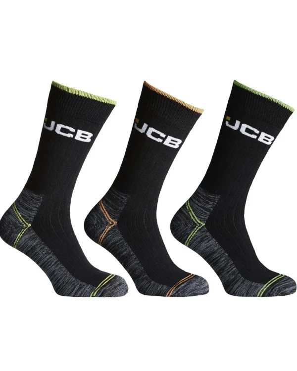 Men JCB Mens 3 Pack High Vis Work Socks