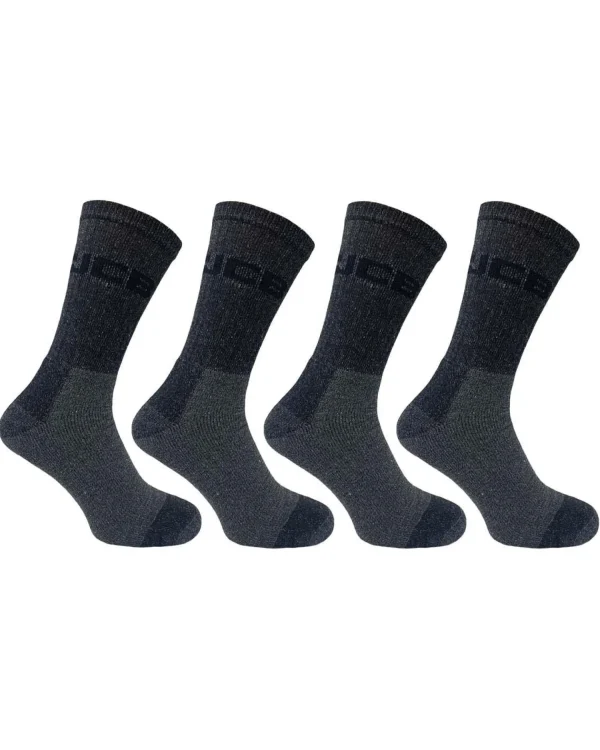 Men JCB Mens 4 Pack Outdoor Advantage Socks - Grey