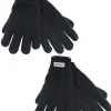 Kids * Kids 2 Pack Black Knitted Thinsulate Gloves