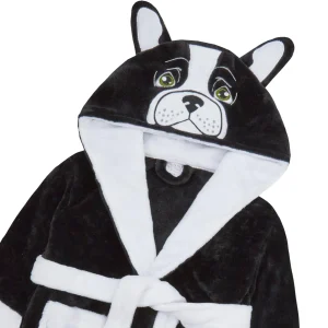 Kids * Kids Black French Bulldog Dressing Gown