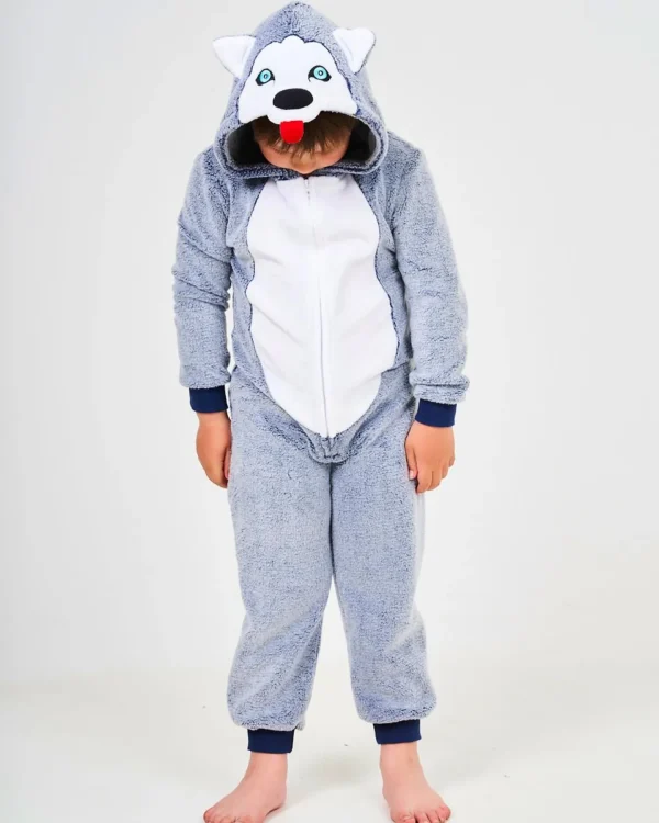Kids * Kids Blue Husky Onesie