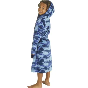 Kids * Kids Blue Shark Camo Dressing Gown