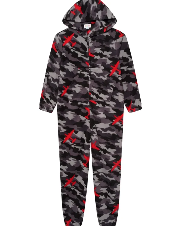 Kids * Kids Camo Hooded Onesie - Grey