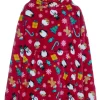 Kids Slumber Party Kids Christmas Print Oversized Hoodie - Red