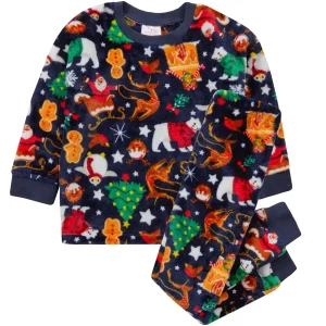 Kids * Kids Festive Christmas Fleece Pyjamas