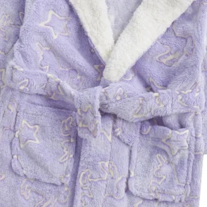 Kids * Kids Glow In The Dark Dressing Gown - Purple Unicorns