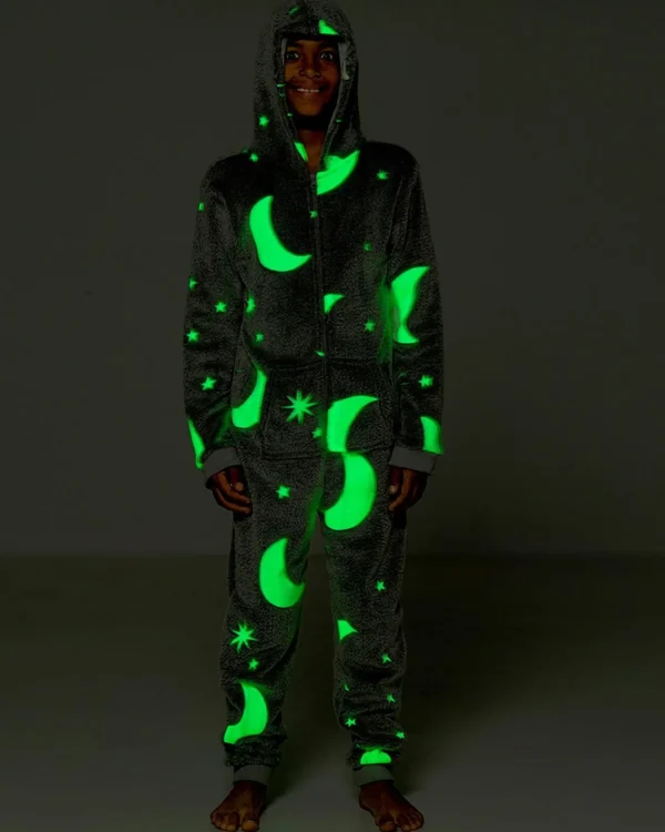 Kids Follow That Dream Kids Glow In The Dark Star & Moon Onesie