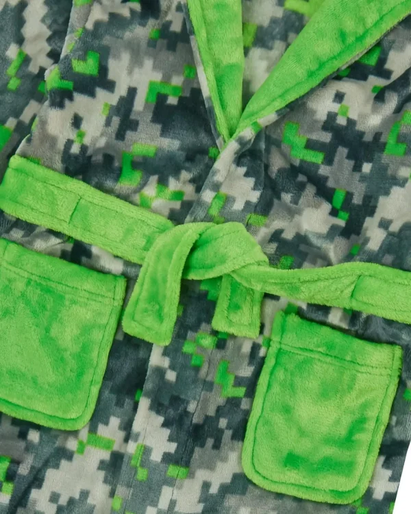 Kids * Kids Green Pixel Camo Dressing Gown