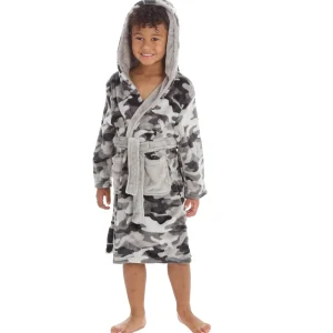 Kids * Kids Grey Camo Dressing Gown