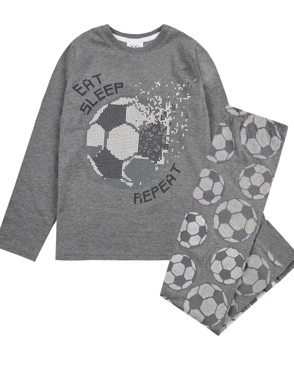Kids * Kids Grey Football Long Pyjamas