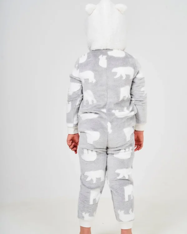 Kids * Kids Grey Polar Bear Onesie