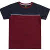 Kids * Kids Jersey Contrast Short Pyjamas - Navy/Burgundy