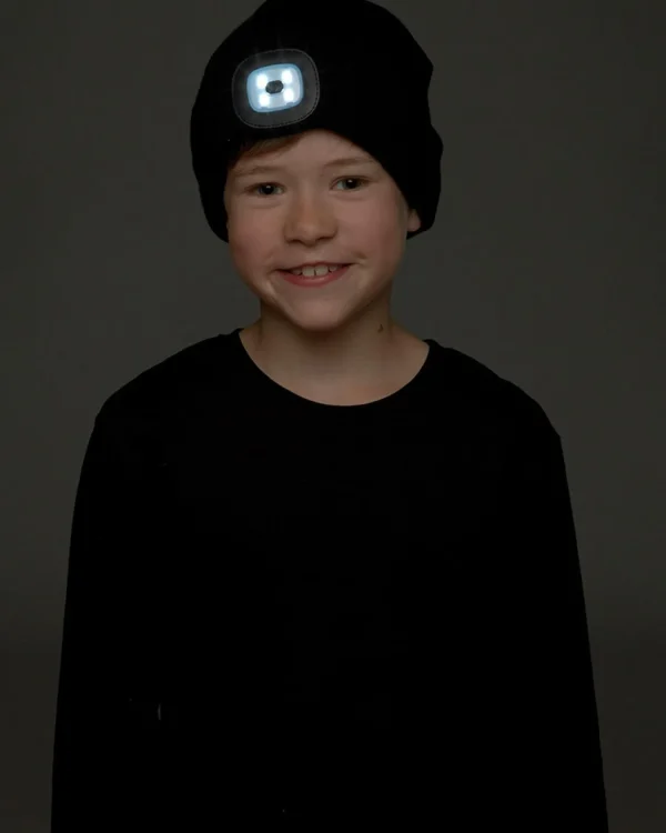 Kids Storm Ridge Kids Led Light Beanie Hat - Black