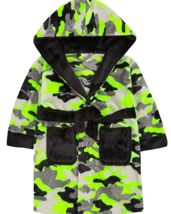 Kids * Kids Neon Camo Print Dressing Gown