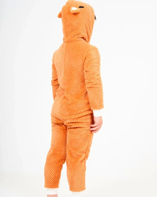 Kids * Kids Orange Waffle Fox Onesie