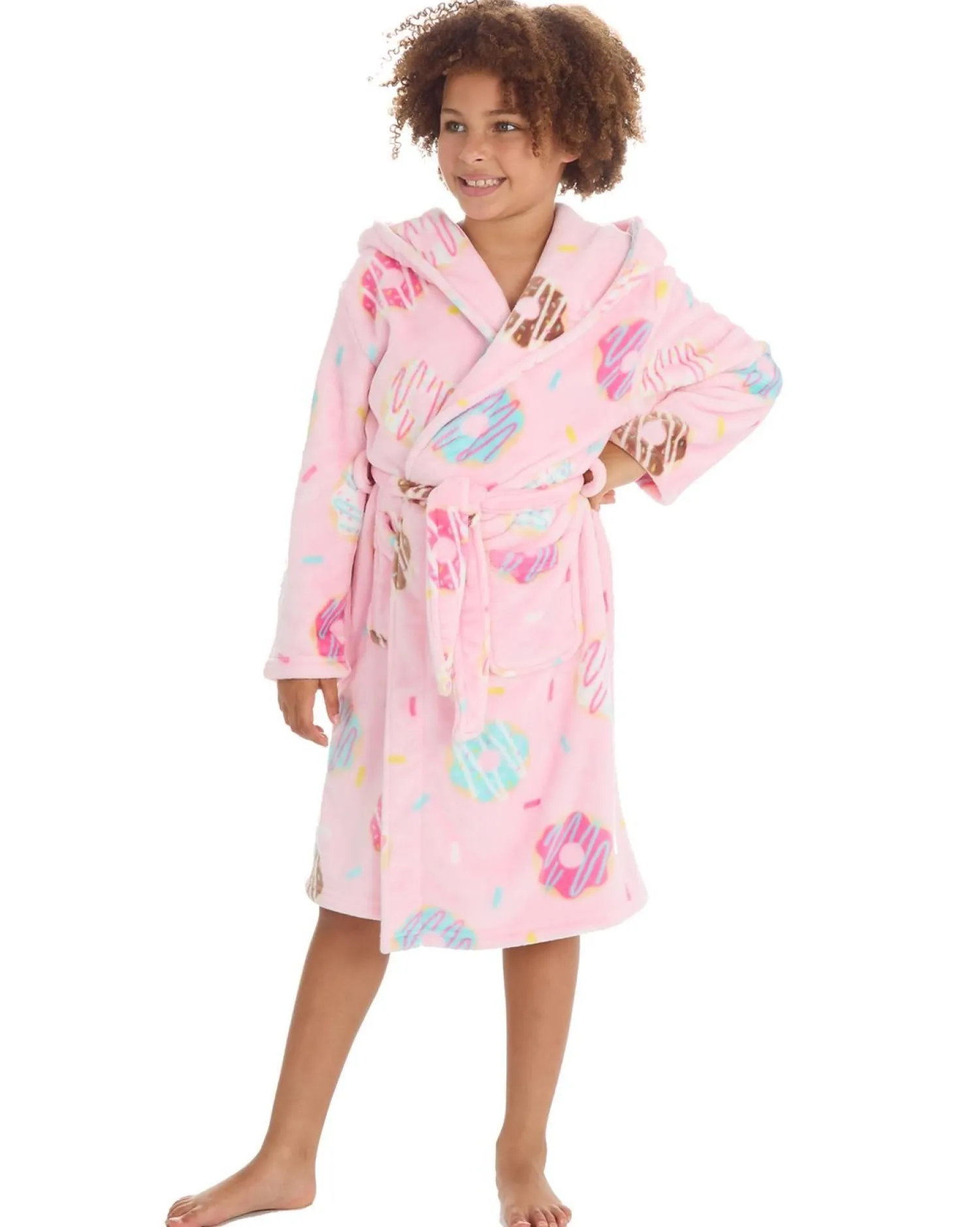 kids_pink_donut_print_dre_1.webp Kids Slumber Party Kids Pink Donut Print Dressing Gown