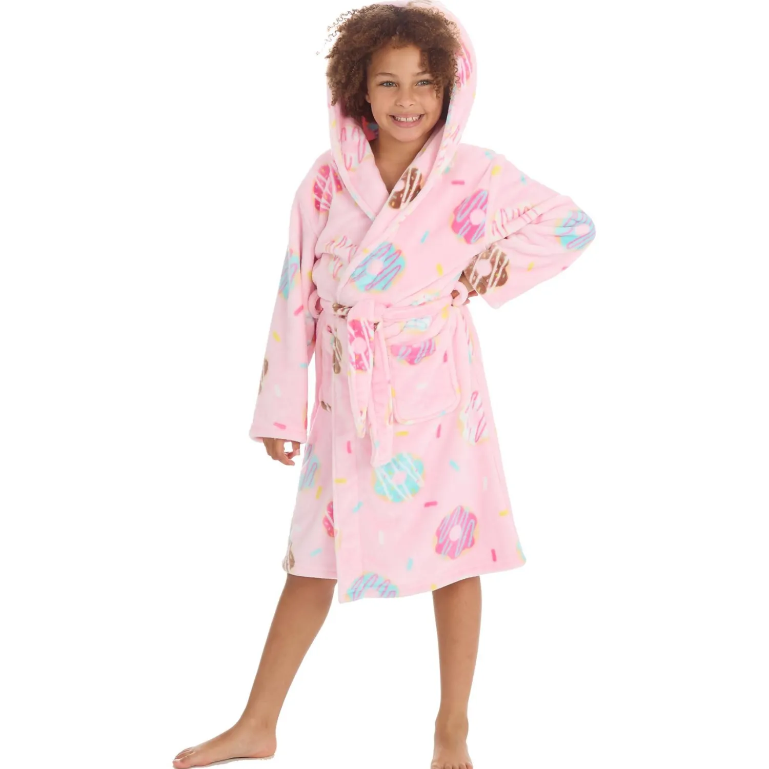 kids_pink_donut_print_dre_2.webp Kids Slumber Party Kids Pink Donut Print Dressing Gown