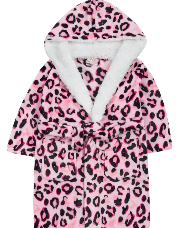 Kids * Kids Pink Leopard Print Dressing Gown