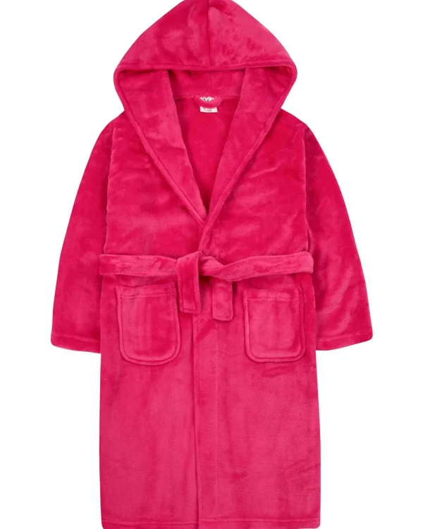 Kids * Kids Plush Dressing Gown - Hot Pink