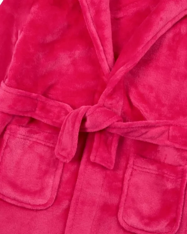 Kids * Kids Plush Dressing Gown - Hot Pink