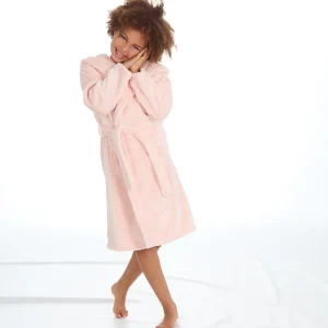 Kids Slumber Party Kids Super Soft Dressing Gown - Pale Pink
