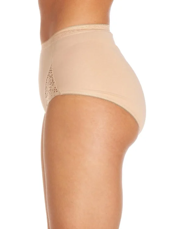 La Marquise Knickers | 3 Pack Lace Maxi Brief - Nude